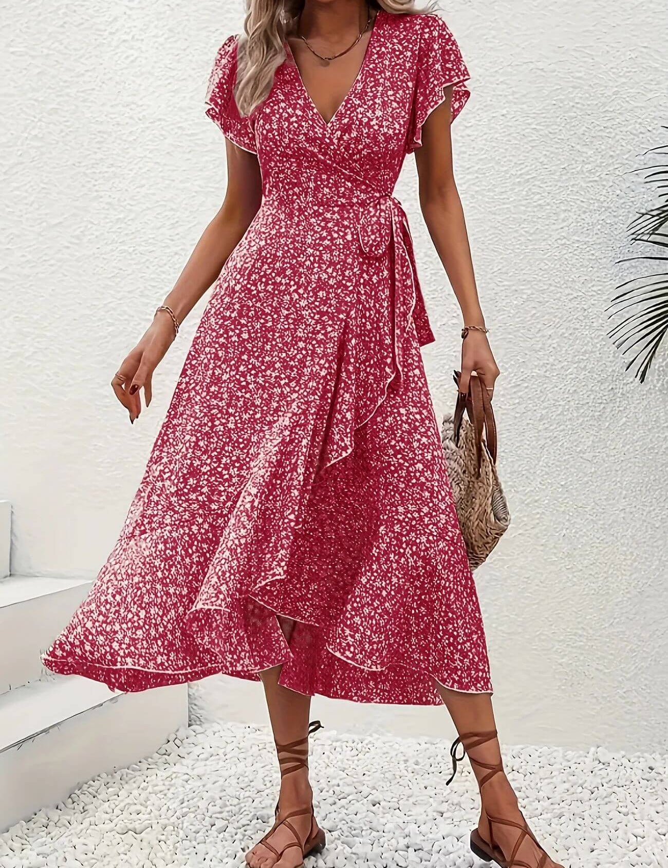 Anette™ – Elegant blomstrete sommerkjole