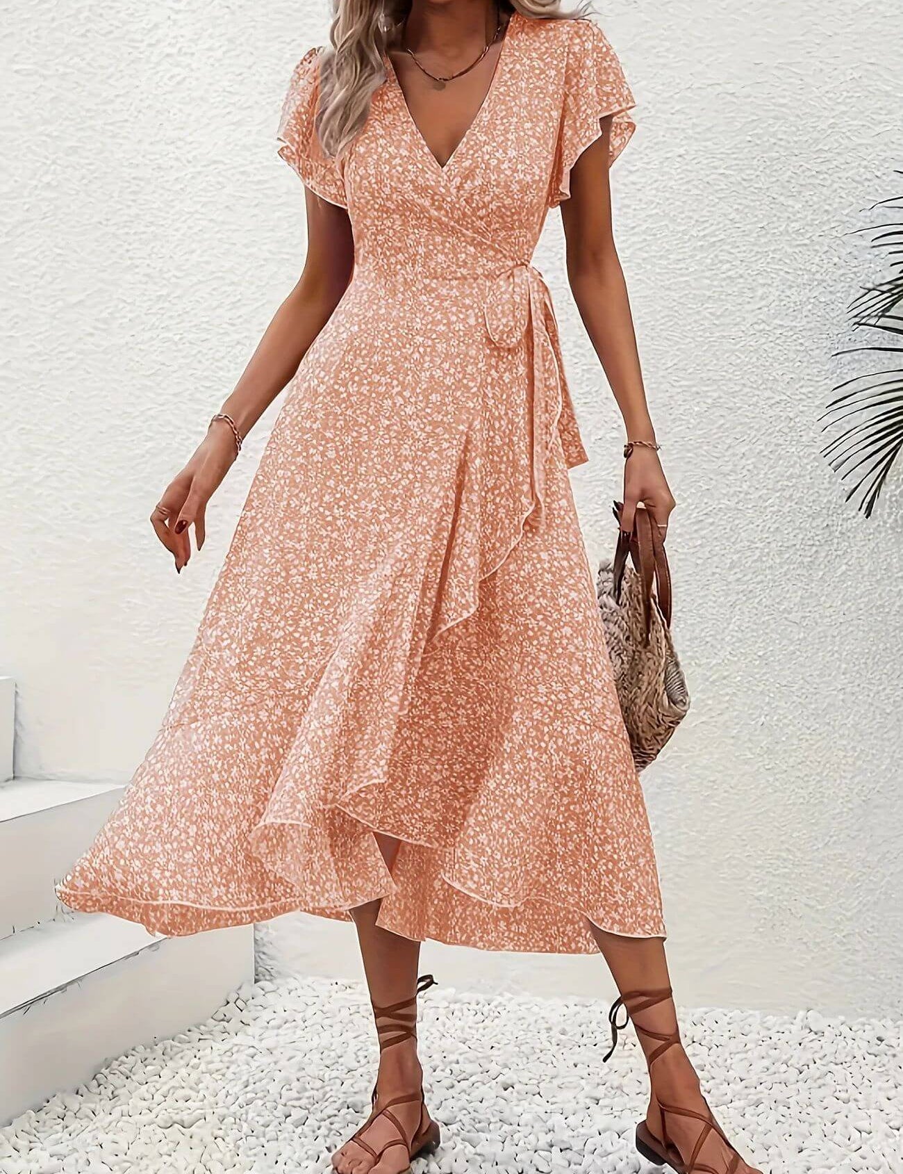 Anette™ – Elegant blomstrete sommerkjole