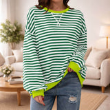Esther™- Stripete Casual Genser med Rund Hals