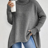 Grete™ - Elegant Asymmetrisk Høyhalset Genser