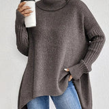 Grete™ - Elegant Asymmetrisk Høyhalset Genser