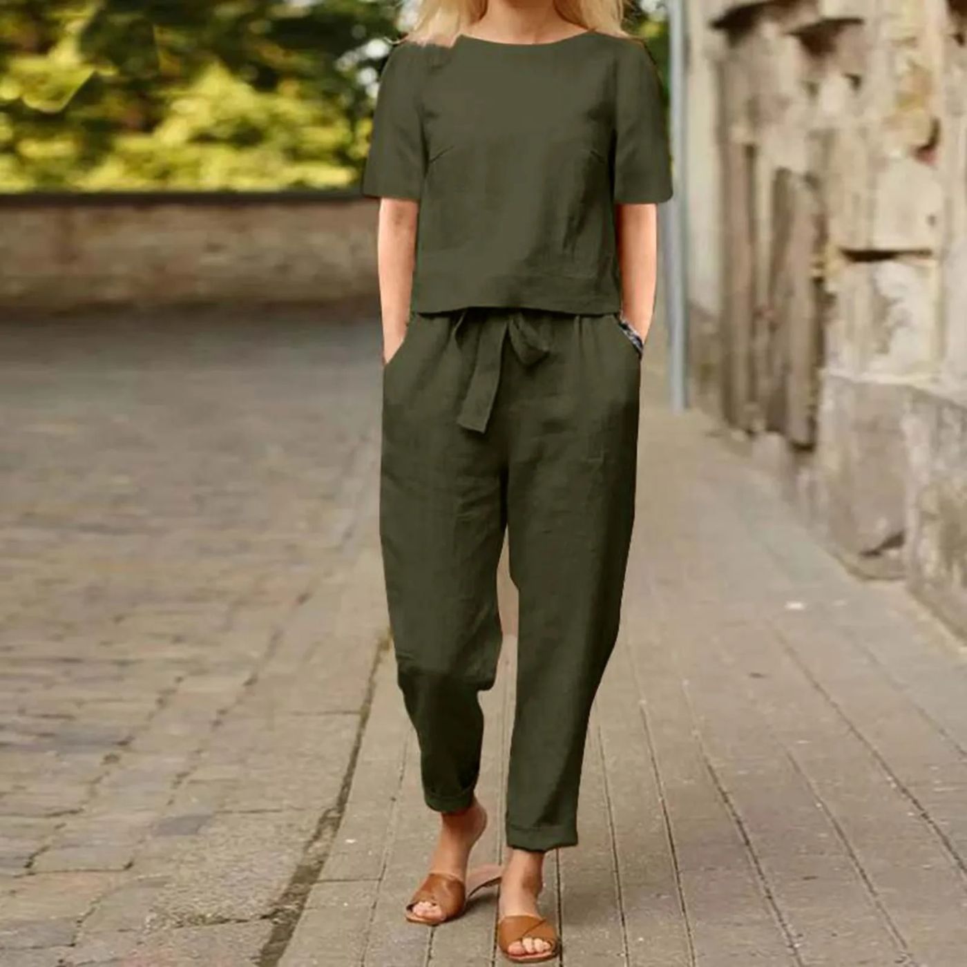 Heidi™ – Elegant Top og Bukse Sett i 2 Deler