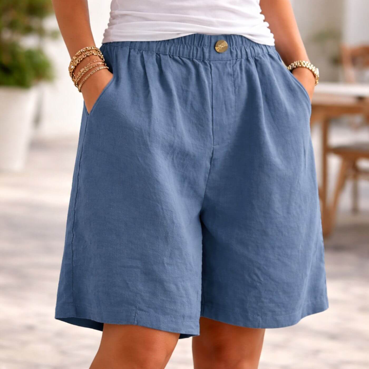 Hilde™- Komfortshorts med elastisk midje