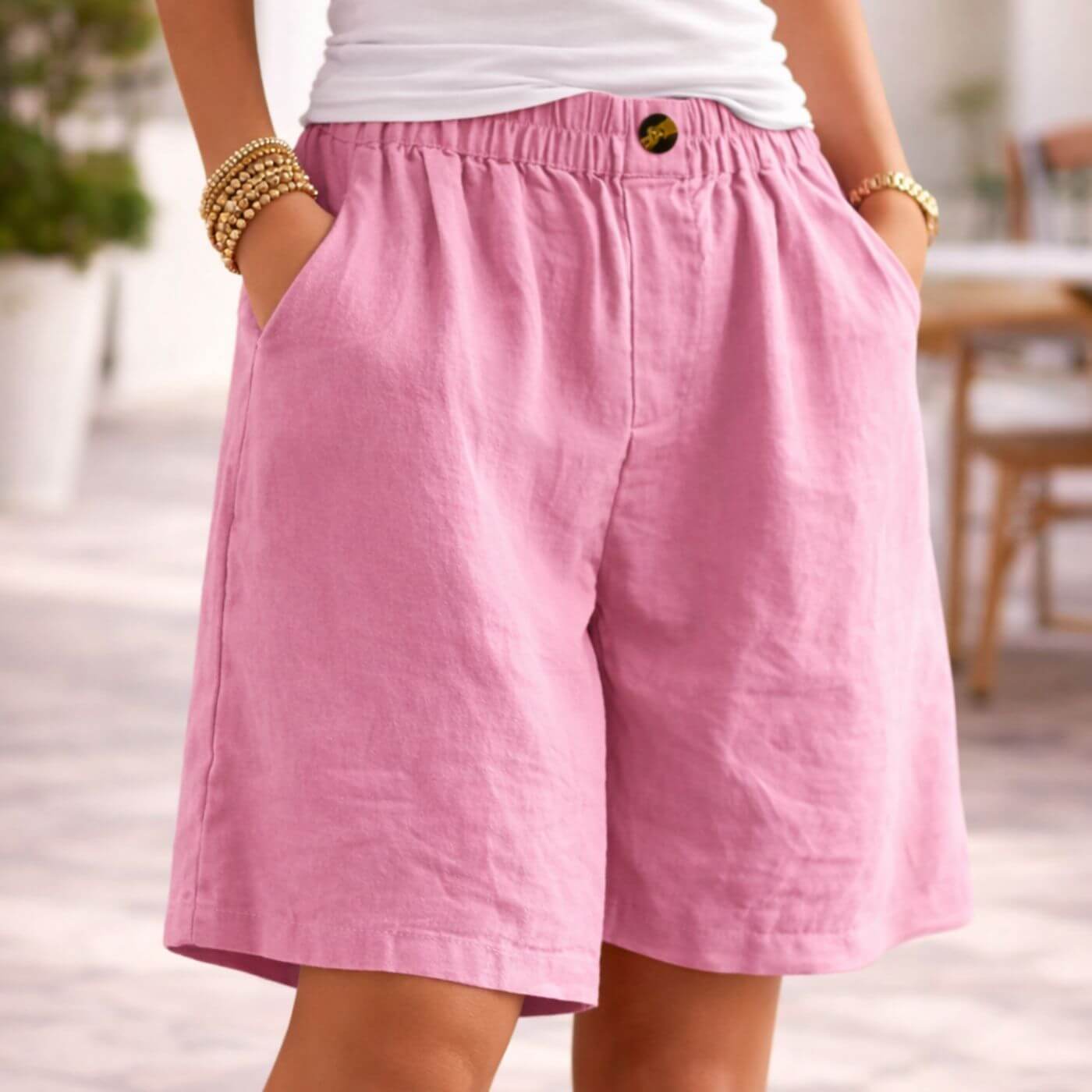 Hilde™- Komfortshorts med elastisk midje
