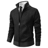 Johannes™- Slim Fit Strikket Jakke med Glidelås for Menn