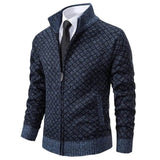Johannes™- Slim Fit Strikket Jakke med Glidelås for Menn