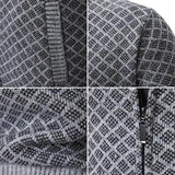 Johannes™- Slim Fit Strikket Jakke med Glidelås for Menn