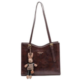Lene™ – Bunny Charm Vintage Skulderveske i Skinn