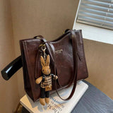 Lene™ – Bunny Charm Vintage Skulderveske i Skinn