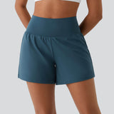 Milla™ - Pustende og Komfortable 2 i 1 Høyt Liv Yoga Shorts