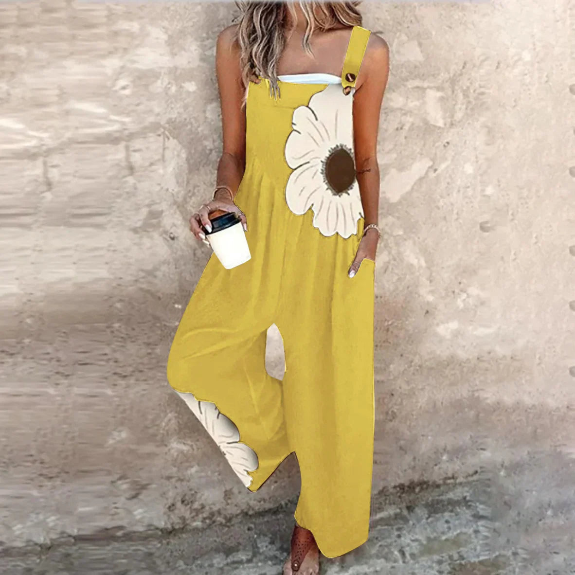 Agnes - Komfortabel mønstret jumpsuit