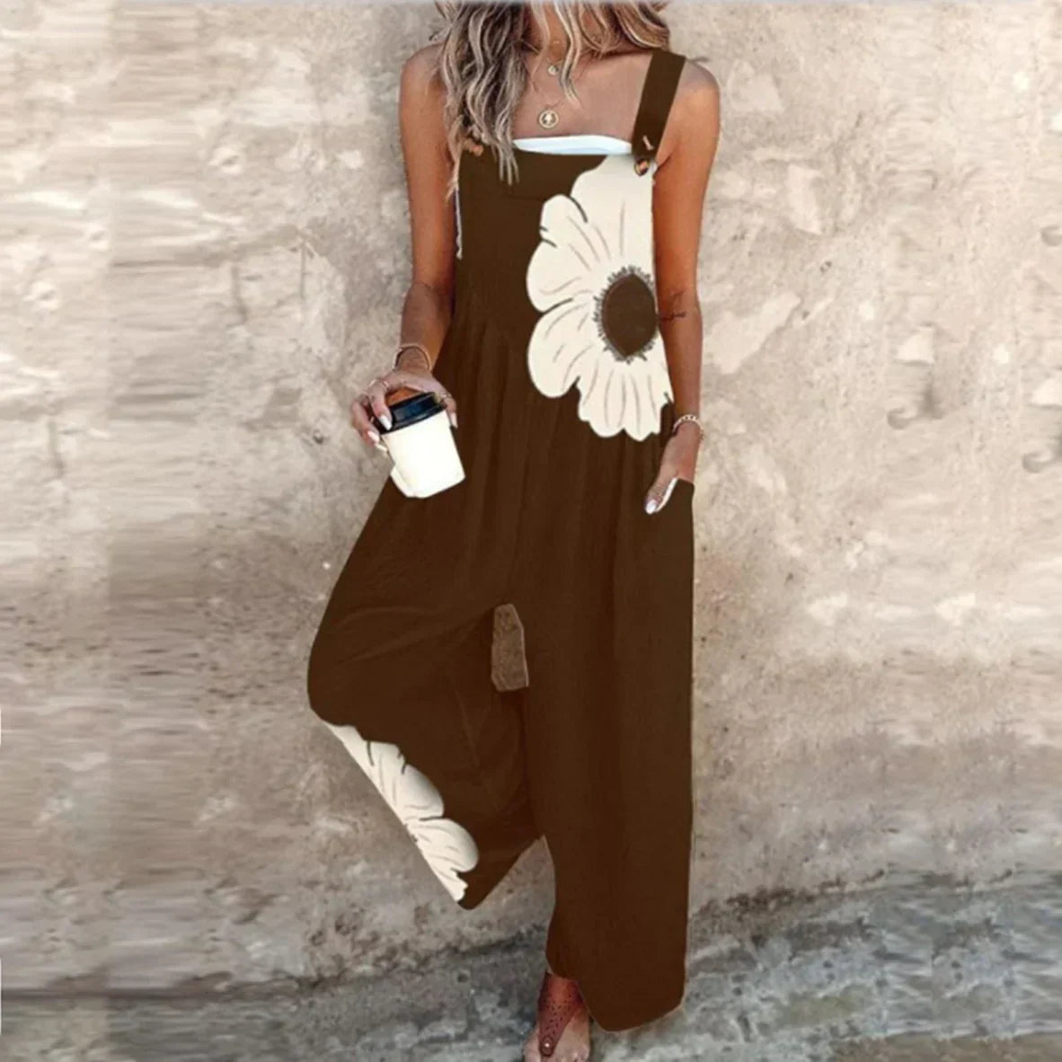 Agnes - Komfortabel mønstret jumpsuit