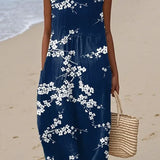 Tess – Elegant midikjole med blomsterdesign