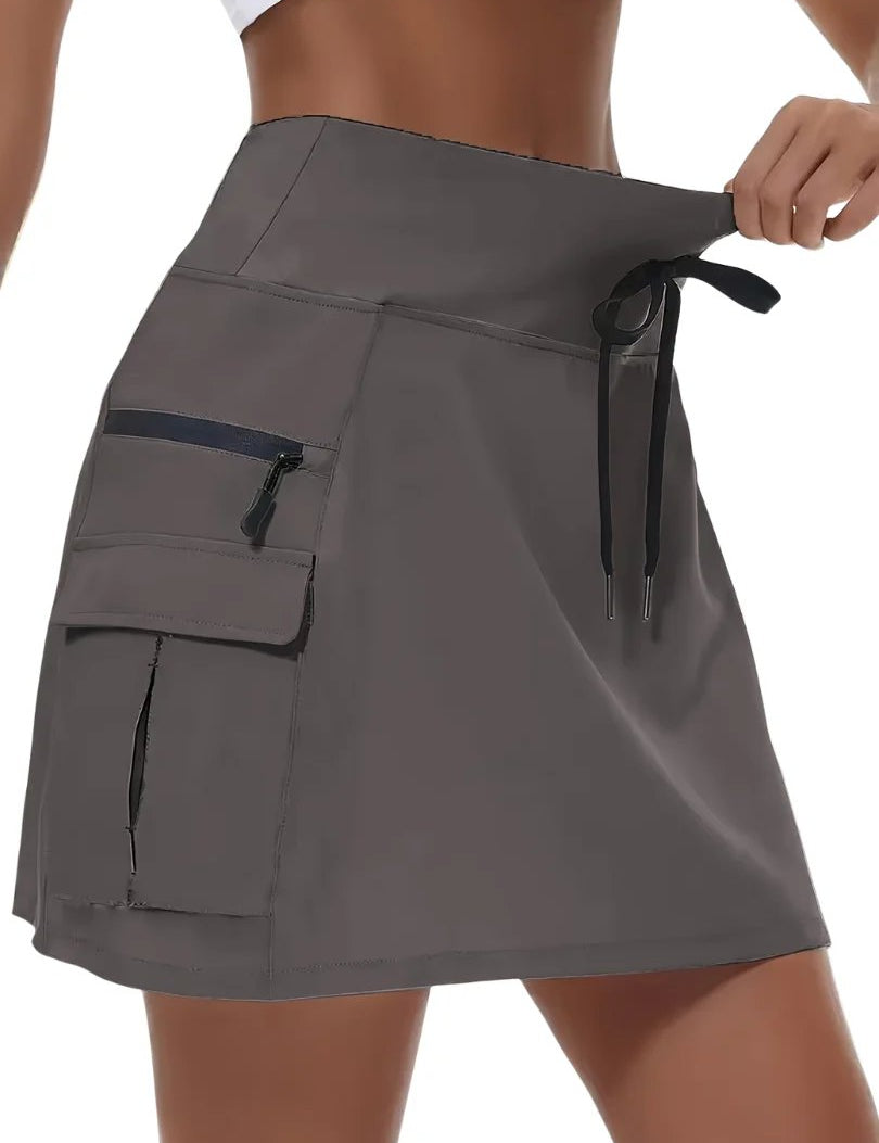 Rosa™ – Høy Midje Aktiv Skort med Lommene Med Glidelås (1+1 GRATIS)