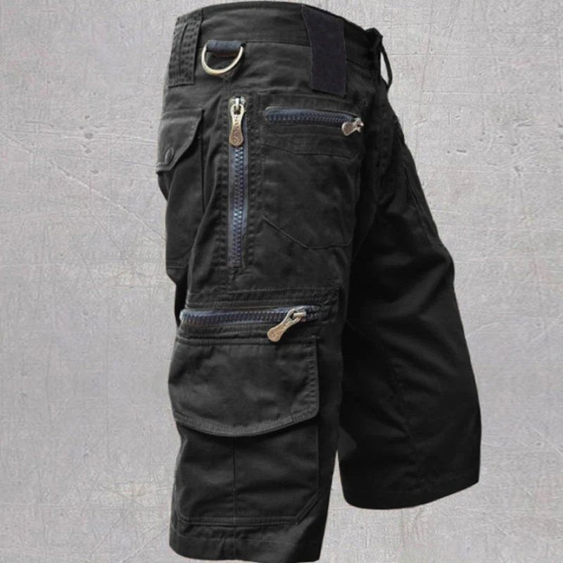 Jakob™ – Multifunksjonelle Cargo Shorts med Glidelås og Mange Lommer