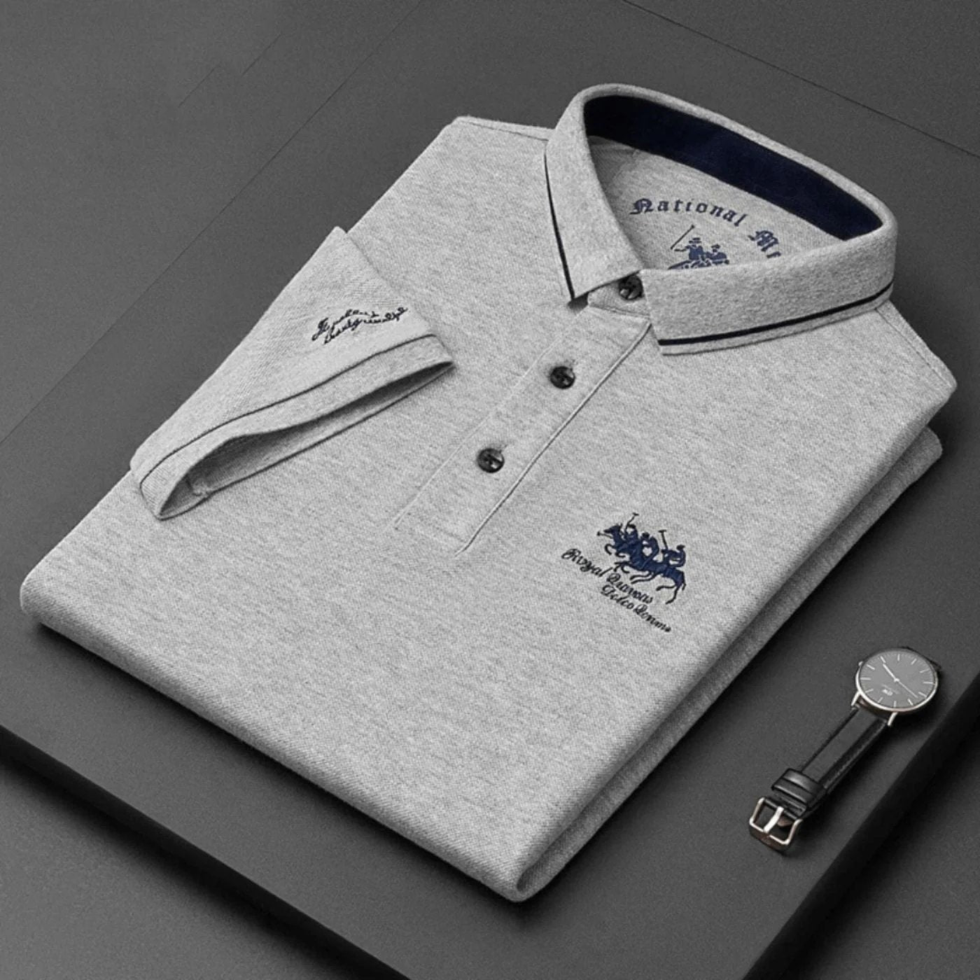 Olav™ – Pustende Pique Herre Polo Shirt (1+1 GRATIS)