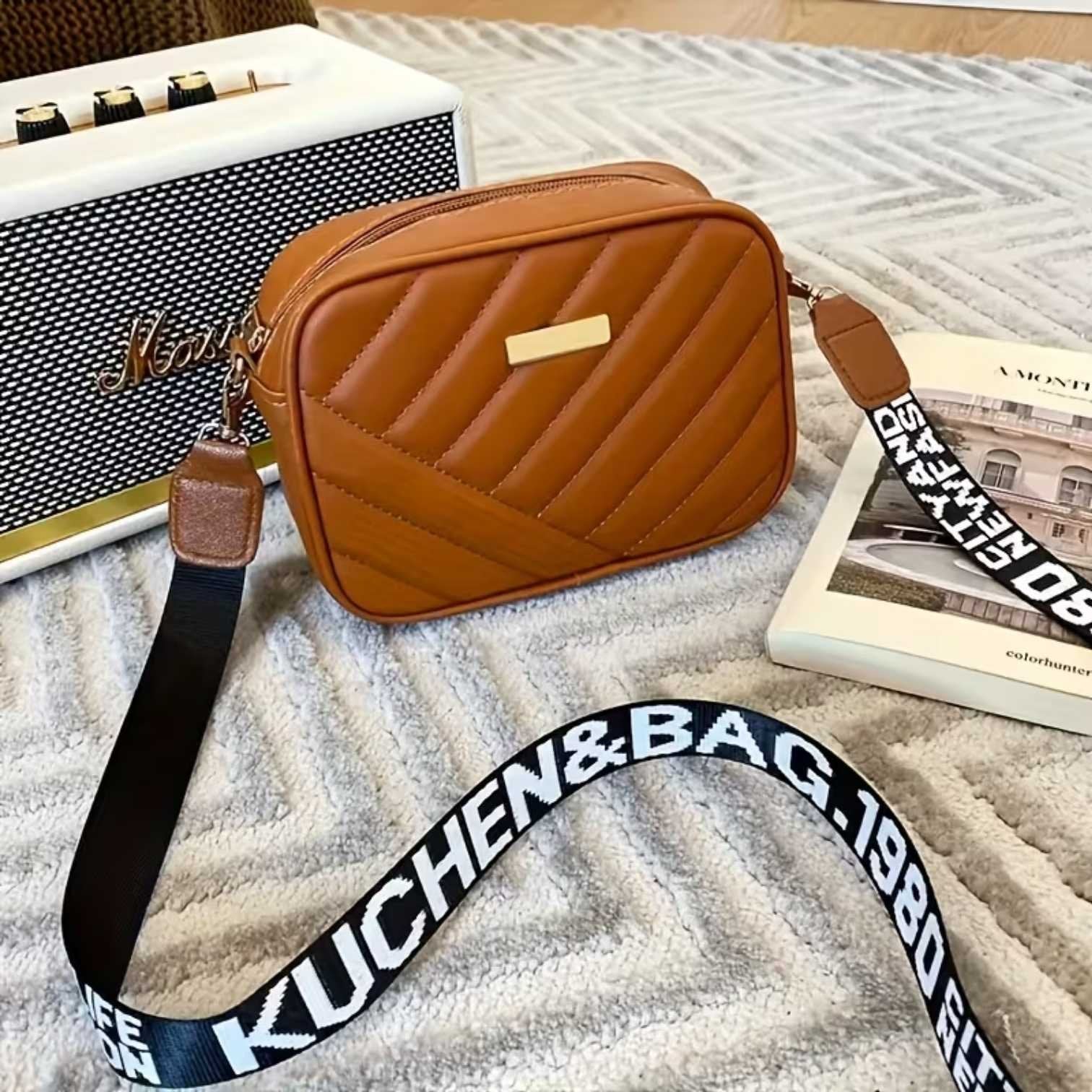 Anniken™ – Kviltet Crossbody Kamera Veske med Justerbar Rem