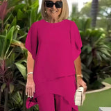 Oda™ – Asymmetrisk Lagdelt Loungewear Sett