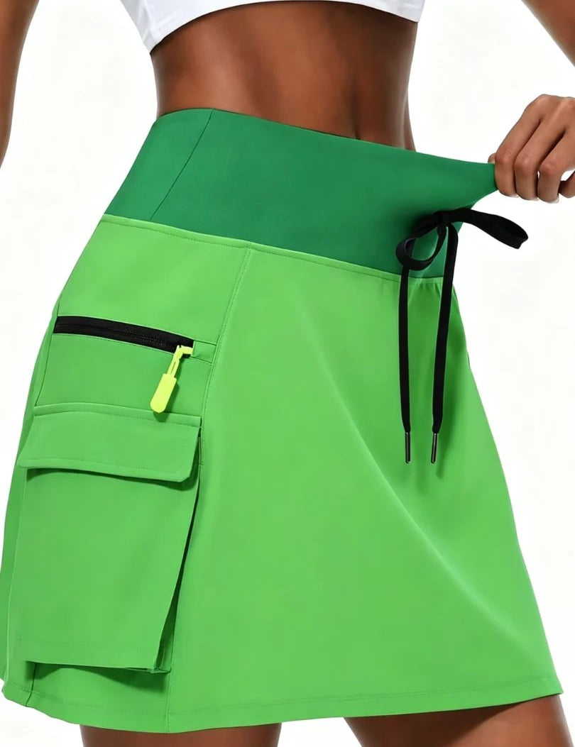 Rosa™ – Høy Midje Aktiv Skort med Lommene Med Glidelås (1+1 GRATIS)