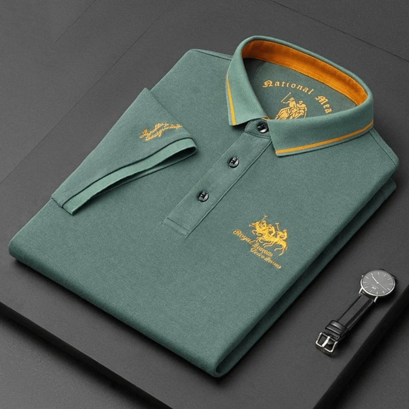 Olav™ – Pustende Pique Herre Polo Shirt (1+1 GRATIS)