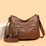 Kaia™ – Multi Zip Kompartment Vegansk Crossbody Veske