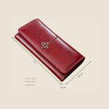 Victoria™ – Ekte skinn tri-fold lommebok med dekorativt hardware